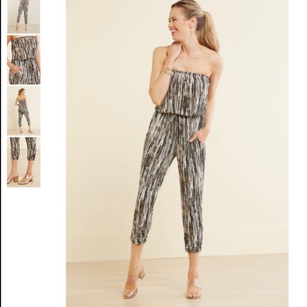 Evereve Peyton Jensen Peri strapless jumpsuit